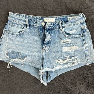 PacSun Distressed High Rise Festival Jean Shorts